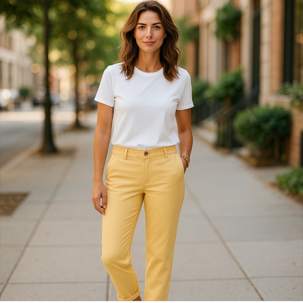 NWOT Talbots Yellow Girlfriend Chino - Size 10P